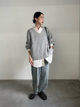 「アイテム（スリッポン）」を使った、asamiさん（骨格ナチュラル・レディース・163cm）の秋コーディネート