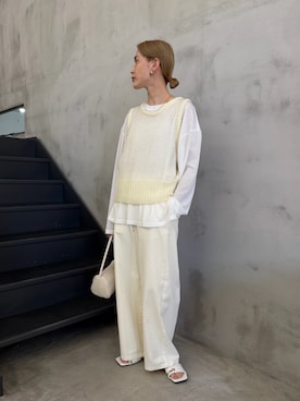 「select MOCA（セレクトモカ）のアイテム（パンツ）」を使った、asamiさん（レディース・163cm）の春コーディネート