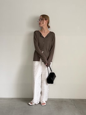 「select MOCA（セレクトモカ）のアイテム（パンツ）」を使った、asamiさん（レディース・163cm）の春コーディネート