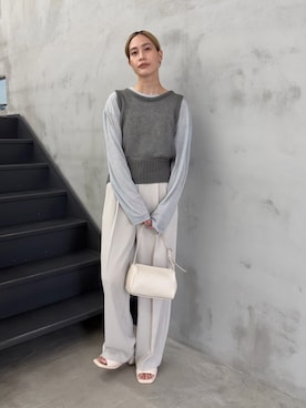 「select MOCA（セレクトモカ）のアイテム（パンツ）」を使った、asamiさん（レディース・163cm）の春コーディネート