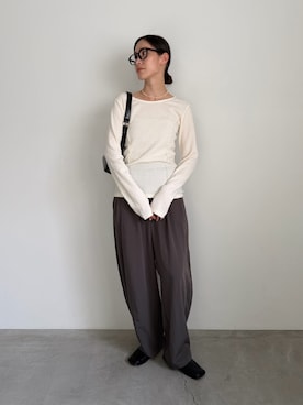 「select MOCA（セレクトモカ）のアイテム（ハンドバッグ）」を使った、asamiさん（レディース・163cm）の冬コーディネート