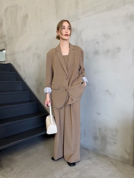 「select MOCA（セレクトモカ）のアイテム（パンツ）」を使った、asamiさん（レディース・163cm）の冬コーディネート