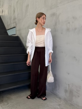 「select MOCA（セレクトモカ）のアイテム（パンツ）」を使った、asamiさん（レディース・163cm）の冬コーディネート