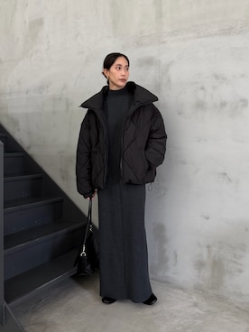 「アイテム（ダウンジャケット/コート）」を使った、asamiさん（レディース・163cm）の秋コーディネート