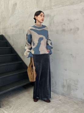 「select MOCA（セレクトモカ）のフェイクスエードワンショルダーバッグ（ショルダーバッグ）」を使った、asamiさん（レディース・163cm）の秋コーディネート