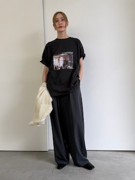 「select MOCA（セレクトモカ）のアイテム（スラックス）」を使った、asamiさん（レディース・163cm）の春コーディネート