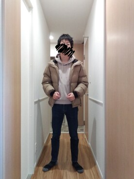 Gu ジーユー のダウンジャケット コートを使った人気ファッションコーディネート Wear