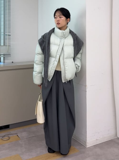 ダブルウエストラップワイドパンツ