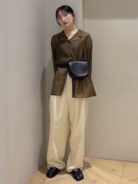 「STYLEMIXER（スタイルミキサー）のアイテム（シャツ/ブラウス）」を使った、STYLEMIXER_officialさん（レディース・161cm）の春コーディネート