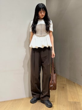 「コルセット」｜STYLEMIXER_officialさん（レディース・162cm）の春コーディネート