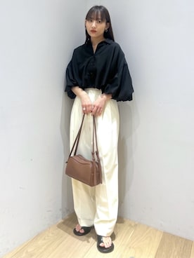 「STYLEMIXER（スタイルミキサー）のアイテム（シャツ/ブラウス）」を使った、STYLEMIXER_officialさん（レディース・158cm）の春コーディネート