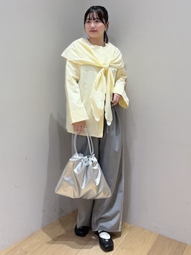「サイドラインパンツ」｜STYLEMIXER_officialさん（レディース・158cm）の春コーディネート