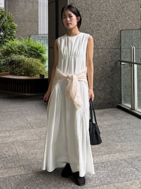 「フレアワンピース」｜STYLEMIXER_officialさん（レディース・156cm）の春コーディネート