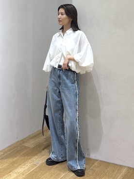 「STYLEMIXER（スタイルミキサー）のアイテム（シャツ/ブラウス）」を使った、STYLEMIXER_officialさん（レディース・158cm）の春コーディネート