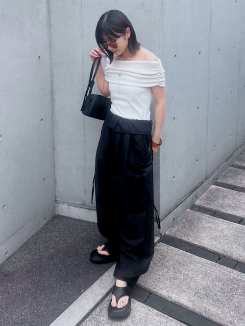 STYLEMIXER（スタイルミキサー） ワイドパンツ パンツ フリップベルト