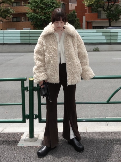 パッファーボアブルゾン