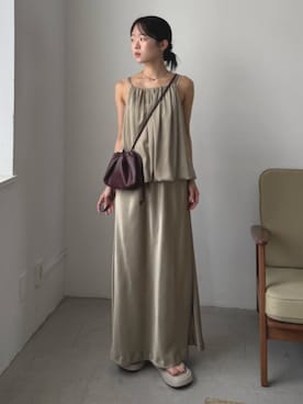 「STYLEMIXER（スタイルミキサー）のアイテム（スカート）」を使った、STYLEMIXER_officialさん（レディース・156cm）の夏コーディネート