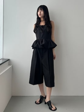 「ぺプラムトップス」｜STYLEMIXER_officialさん（レディース・162cm）の夏コーディネート
