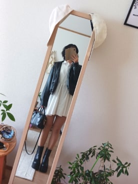 「GRL（グレイル）のアイテム（シャツワンピース、ホワイト系）」を使った、konoさん（レディース・155cm）の春コーディネート