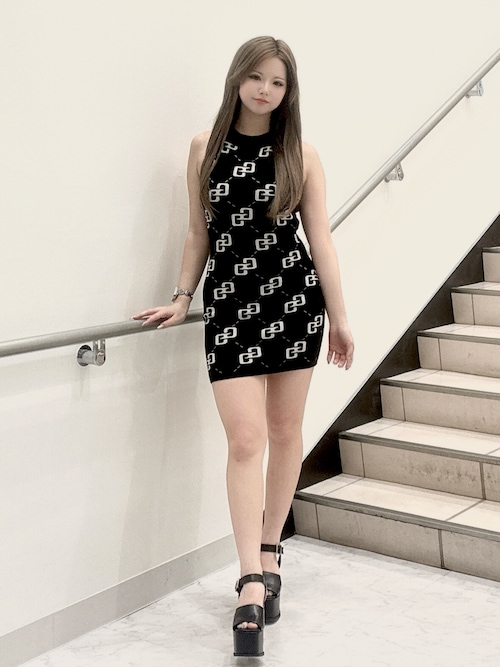 GYDA（ジェイダ） ワンピース GG glitter quiltingアメスリニット