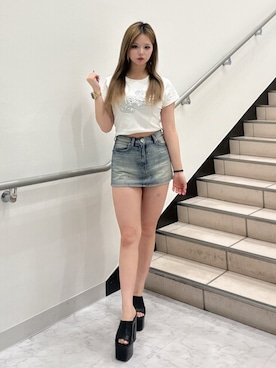 「GYDA（ジェイダ）のアイテム」を使った、めいさん（レディース・155cm）の春コーディネート