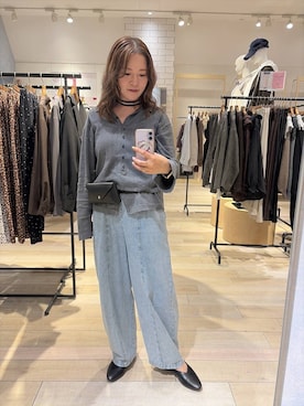 「LEPSIM（レプシィム）のアイテム（デニムパンツ）」を使った、TOMAさん（レディース・160cm）の秋コーディネート