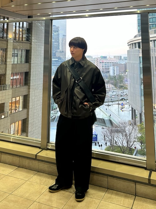 シンセティックレザーフライトジャケット（ブルゾン）｜tk.TAKEO