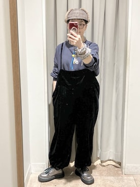 「アイテム（ネックレス、ブルー系）」を使った、ぽんかよさん（レディース・157cm）の秋コーディネート