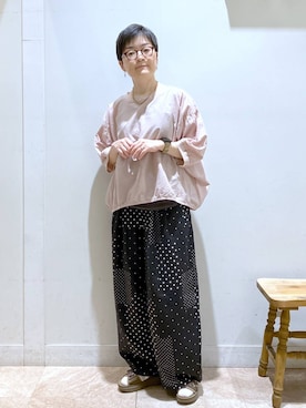 「studio CLIP（スタディオクリップ）のアイテム」を使った、ぽんかよさん（レディース・157cm）の夏コーディネート