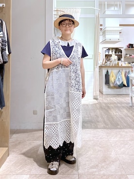 「Andemiu（アンデミュウ）のアイテム」を使った、ぽんかよさん（レディース・157cm）の夏コーディネート