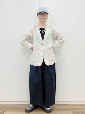 「niko and...（ニコアンド）のオリジナル2Pレースアップシューズ（その他シューズ、その他）」を使った、ぽんかよさん（レディース・157cm）の春コーディネート