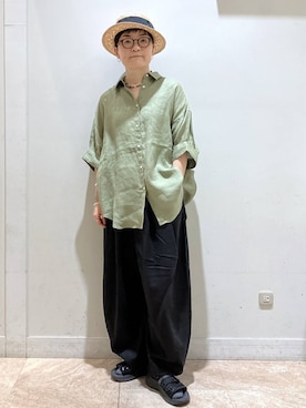 「Andemiu（アンデミュウ）のアイテム」を使った、ぽんかよさん（レディース・157cm）の夏コーディネート