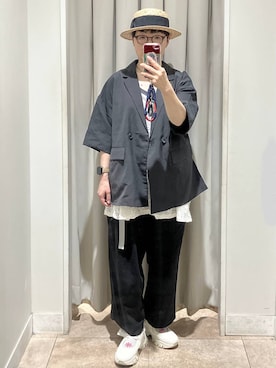 「studio CLIP（スタディオクリップ）のアイテム（ジャケット/アウター）」を使った、ぽんかよさん（レディース・157cm）の春コーディネート