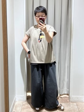 「niko and...（ニコアンド）のテープベルトスポーツサンダル（サンダル、その他）」を使った、ぽんかよさん（レディース・157cm）の夏コーディネート