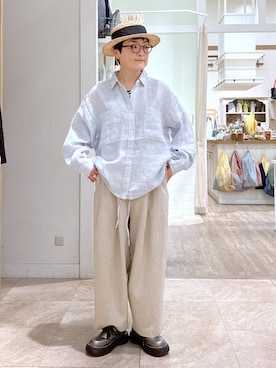 「niko and...（ニコアンド）のオリジナル2Pレースアップシューズ（その他シューズ、その他）」を使った、ぽんかよさん（レディース・157cm）の春コーディネート