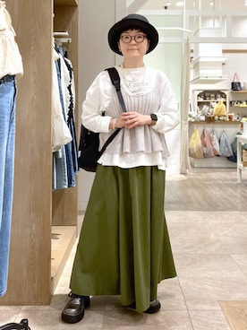 「LAKOLE（ラコレ）のアイテム」を使った、ぽんかよさん（レディース・157cm）の春コーディネート