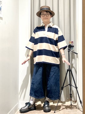 「niko and...（ニコアンド）のオリジナル2Pレースアップシューズ（その他シューズ、その他）」を使った、ぽんかよさん（レディース・157cm）の春コーディネート