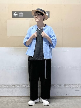 「studio CLIP（スタディオクリップ）のアイテム（パンツ）」を使った、ぽんかよさん（レディース・157cm）の春コーディネート