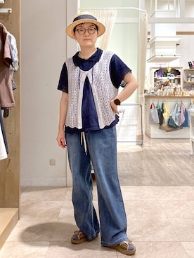 「studio CLIP（スタディオクリップ）のアイテム」を使った、ぽんかよさん（レディース・157cm）の夏コーディネート