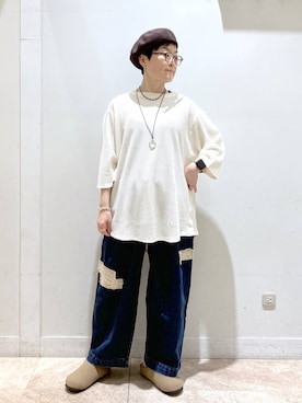 「studio CLIP（スタディオクリップ）のアイテム」を使った、ぽんかよさん（レディース・157cm）の夏コーディネート