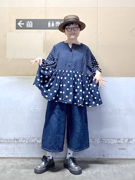 「niko and...（ニコアンド）のオリジナル2Pレースアップシューズ（その他シューズ、その他）」を使った、ぽんかよさん（レディース・157cm）の春コーディネート