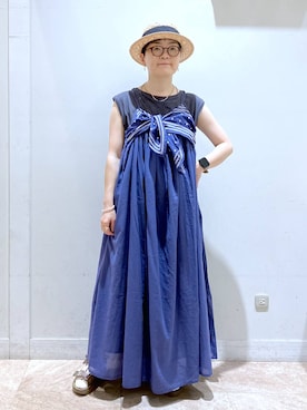 「niko and...（ニコアンド）のテープベルトスポーツサンダル（サンダル、その他）」を使った、ぽんかよさん（レディース・157cm）の夏コーディネート