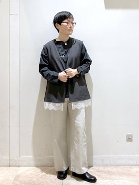 「LAKOLE（ラコレ）のアイテム」を使った、ぽんかよさん（レディース・157cm）の春コーディネート