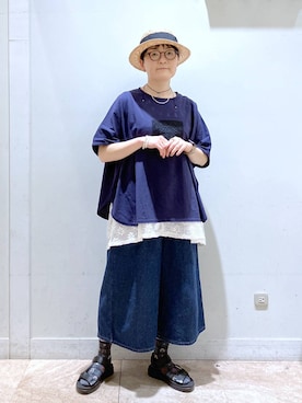 「LAKOLE（ラコレ）のアイテム」を使った、ぽんかよさん（レディース・157cm）の春コーディネート