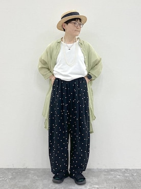 「studio CLIP（スタディオクリップ）のアイテム（ワンピース/ドレス）」を使った、ぽんかよさん（レディース・157cm）の春コーディネート