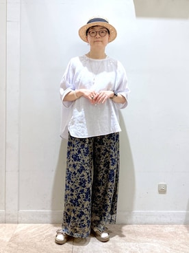 「studio CLIP（スタディオクリップ）のアイテム」を使った、ぽんかよさん（レディース・157cm）の夏コーディネート