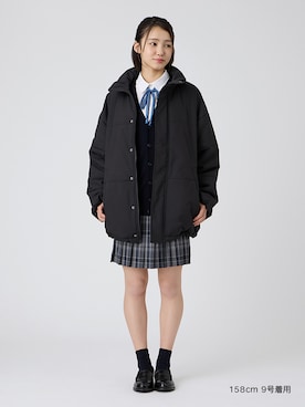 「EASTBOY（イーストボーイ）のローファー 通学 学生 靴 女子 中学生 高校生 スクール 入学式 卒業式（ローファー、ブラック系）」を使った、EASTBOY 1さん（レディース・158cm）の秋コーディネート