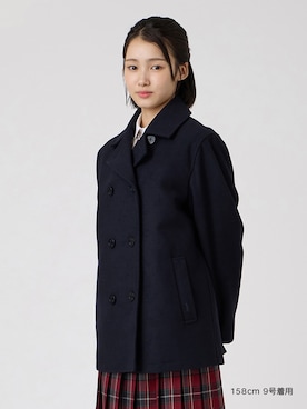 「EASTBOY（イーストボーイ）のシャツ 長袖 ブラウス 女子 通学 制服 学生服 中学生 高校生 スクール 入学式 卒業式（シャツ/ブラウス、ホワイト系）」を使った、EASTBOY 1さん（レディース・158cm）の秋コーディネート