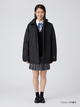「EASTBOY（イーストボーイ）のローファー 通学 学生 靴 女子 中学生 高校生 スクール 入学式 卒業式（ローファー、ブラック系）」を使った、EASTBOY 1さん（レディース・158cm）の秋コーディネート