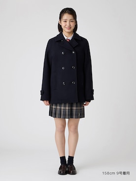 「EASTBOY（イーストボーイ）のローファー 通学 学生 靴 女子 中学生 高校生 スクール 入学式 卒業式（ローファー、ブラック系）」を使った、EASTBOY 1さん（レディース・158cm）の秋コーディネート